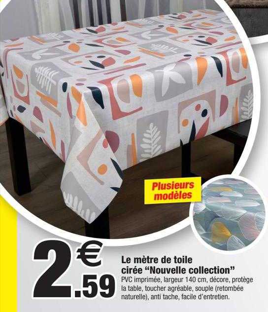 le mètre de toile cirée "nouvelle collection"