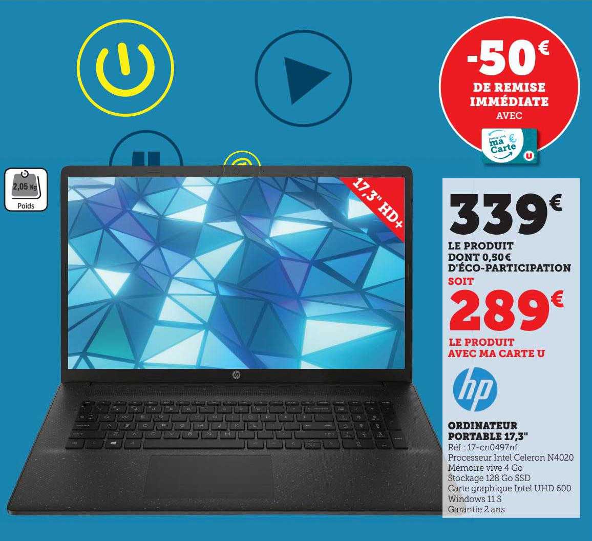 ordinateur portable 17,3" hp
