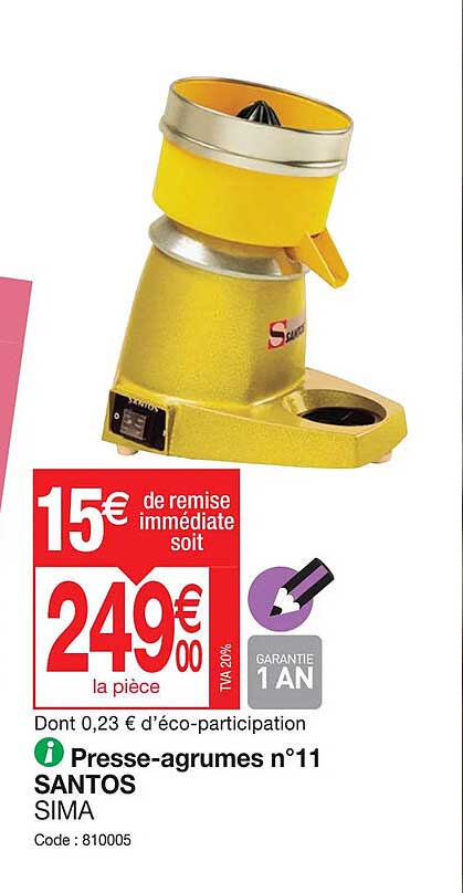 presse-agrumes n°11 santos sima