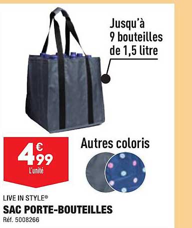 sac porte-bouteilles live in style