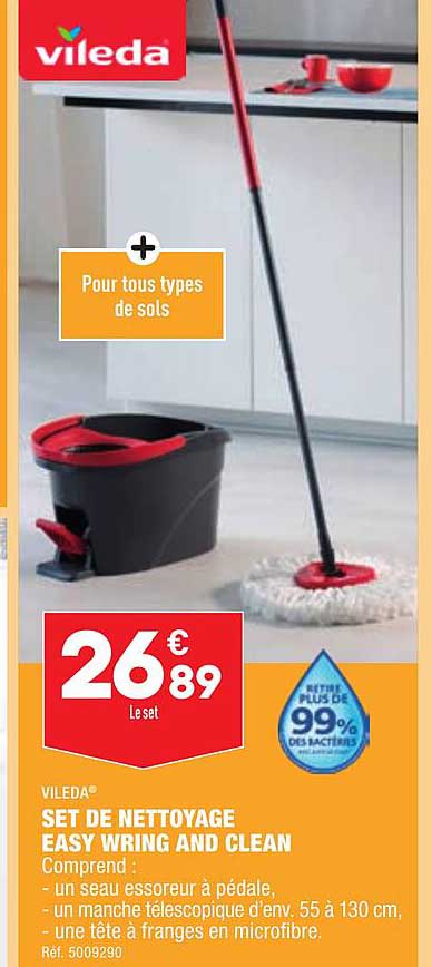 set de nettoyage easy wring and clean vileda