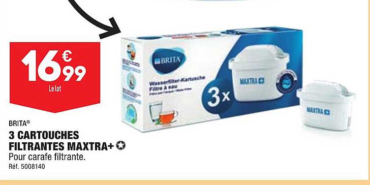 3 cartouches filtrantes maxtra+ brita