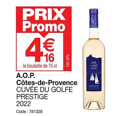 a.o.p. côtes-de-provence cuvée du golfe prestige 2022