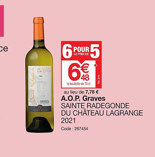 a.o.p. graves sainte radegonde du château lagrange 2021