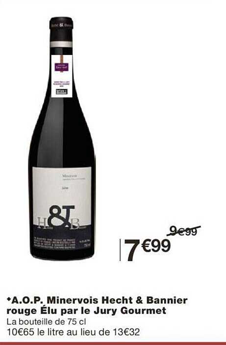a.o.p. minervois hecht & bannier rouge élu par le jury gourmet