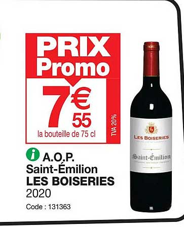 a.o.p. saint-émilion les boiseries 2020