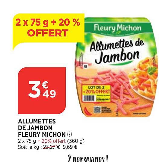 allumettes de jambon fleury michon