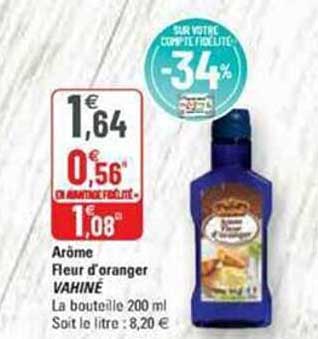 arôme fleur d'oranger vahiné