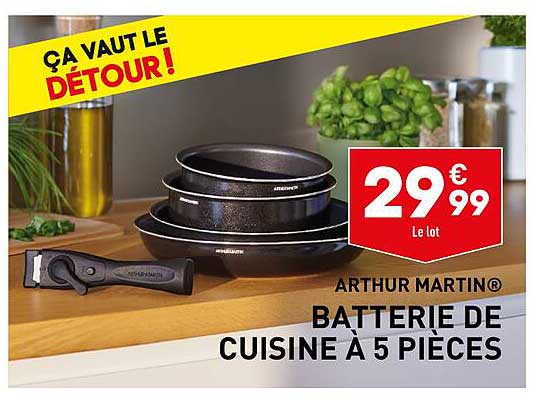 Batterie De Cuisine à 5 Pièces Arthur Martin