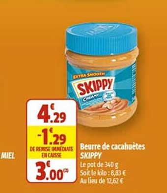 beurre de cacahuètes skippy