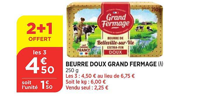beurre doux grand fermage
