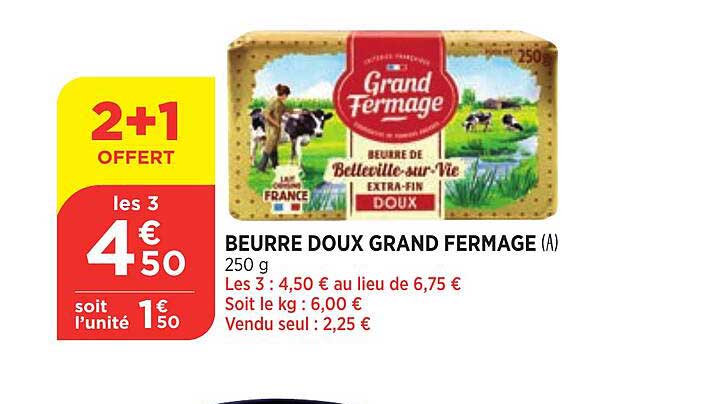 beurre doux grand fermage