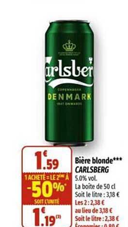 Bière Blonde Carlsberg
