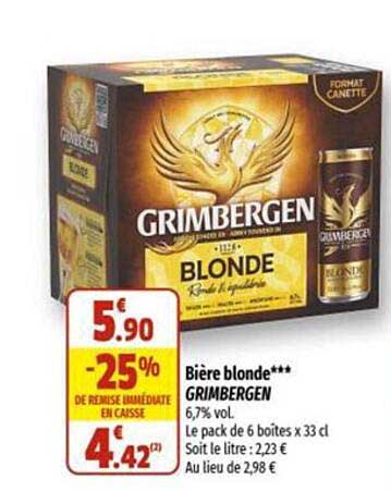 Bière Blonde Grimbergen
