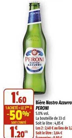 bière nastro azzurro peroni
