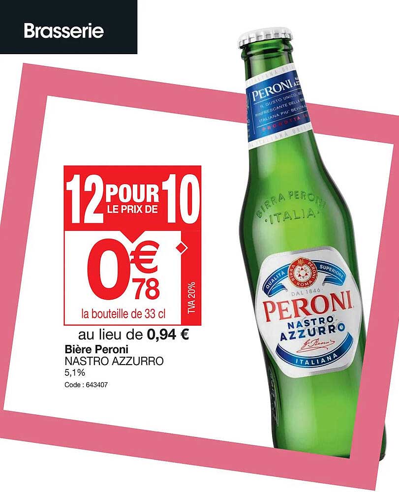 bière peroni nastro azzurro