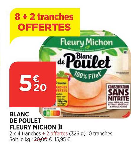 blanc de poulet fleury michon