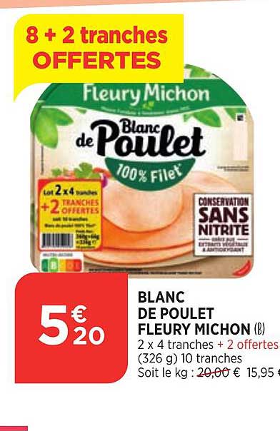 blanc de poulet fleury michon