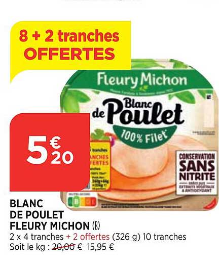 blanc de poulet fleury michon