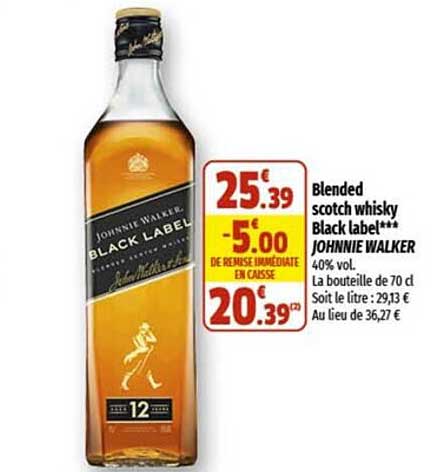 blended scotch whisky black label johnnie walker