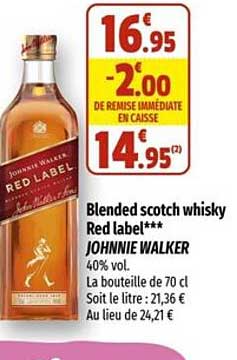 blended scotch whisky red label johnnie walker