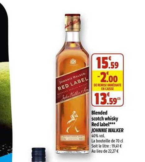 blended scotch whisky red label johnnie walker