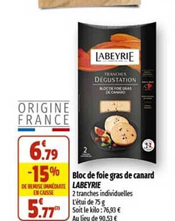 Bloc De Foie Gras De Canard Labeyrie