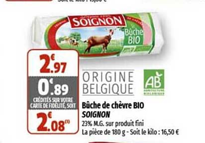 Bûche De Chèvre Bio Soignon