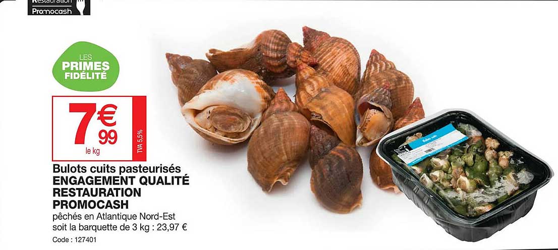 bulots cuits pasteurisés engagement qualité restauration promocash