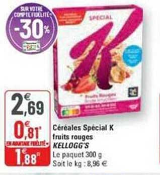 Céréales Spécial K Fruits Rouges Kellogg's