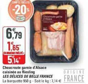 Choucroute Garnie D'alsace Cuisinée Au Riesling Les Délices De Belle France