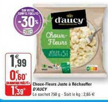 choux-fleurs juste à réchauffer d'aucy