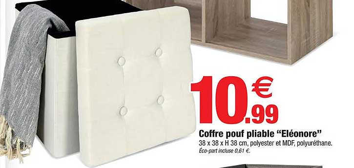 coffre pouf pliable "éléonore"