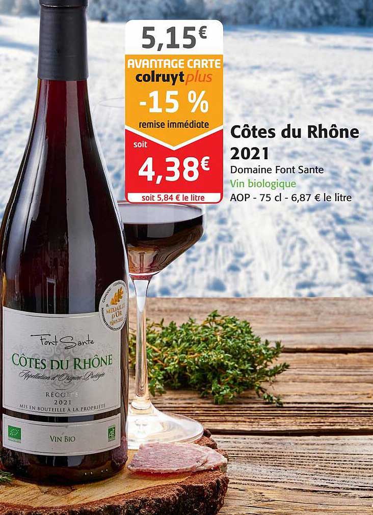 côtes du rhône 2021 domaine font santé