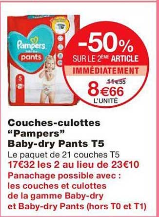 Couches Culottes "pampers" Baby-dry Pants T5