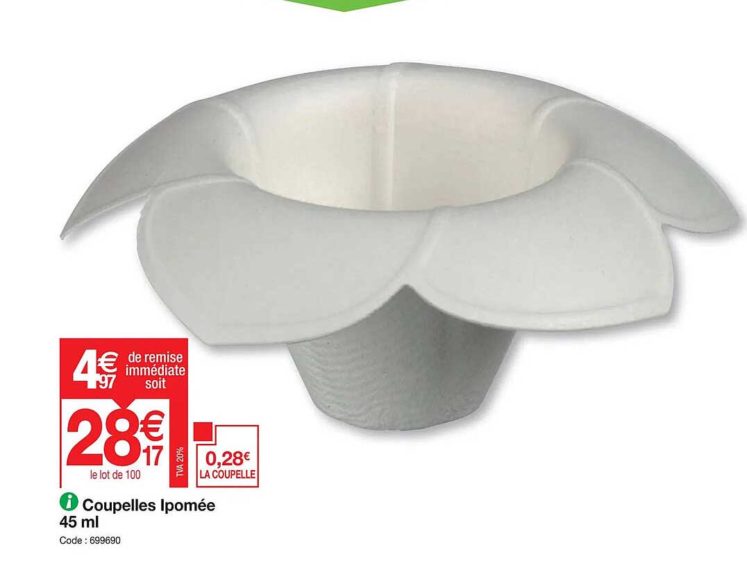 Coupelles Ipomée 45ml