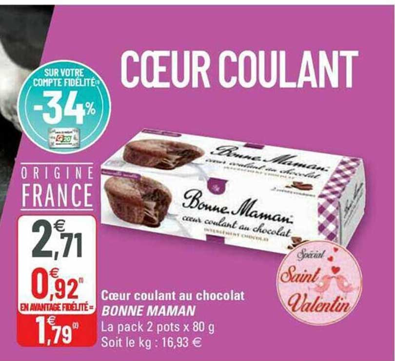 Cœur Coulant Au Chocolat Bonne Maman