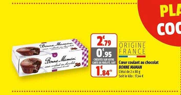 cœur coulant au chocolat bonne maman