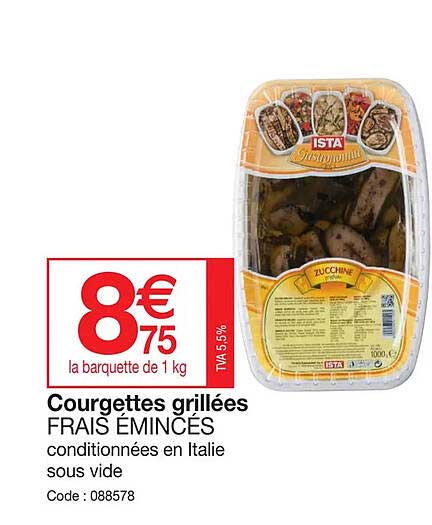 Courgettes Grillées Frais émincés