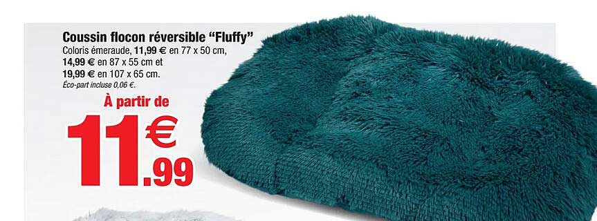 Coussin Flocon Réversible "fluffy"