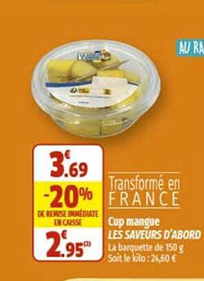 cup mangue les saveurs d'abord