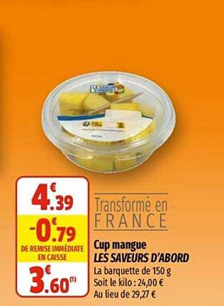 cup mangue les saveurs d'abord