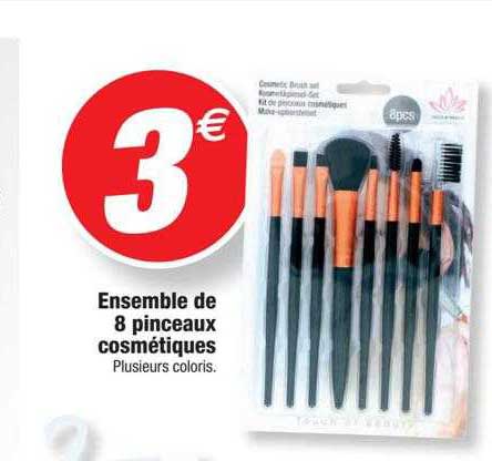 Ensemble De 8 Pinceaux Cosmétiques