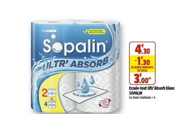 essuie-tout ultr'absorb blanc sopalin