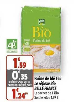 farine de blé t65 le réflexe bio belle france