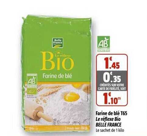 farine de blé t65 le réflexe bio belle france
