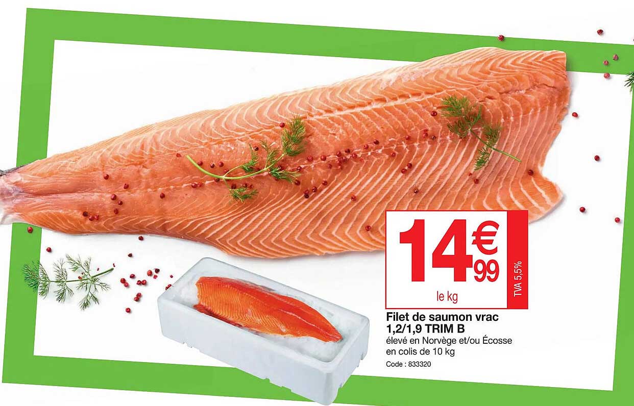 filet de saumon vrac 1,2-1,9 trim b