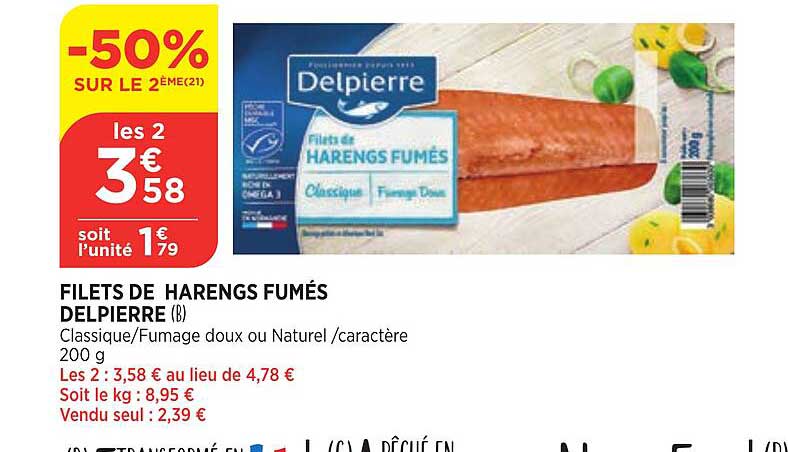 Filets De Harengs Fumés Delpierre