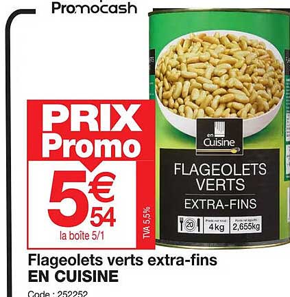 flageolets verts extra-fins en cuisine