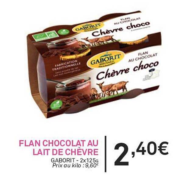 Flan Chocolat Au Lait De Chèvre Gaborit